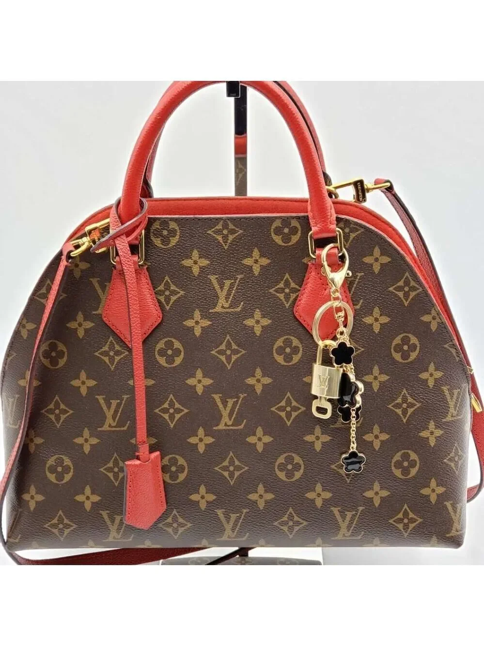 Louis Vuitton Gold Lock 🔒 Authentic LV Key + Unbranded Flower Bag Charm